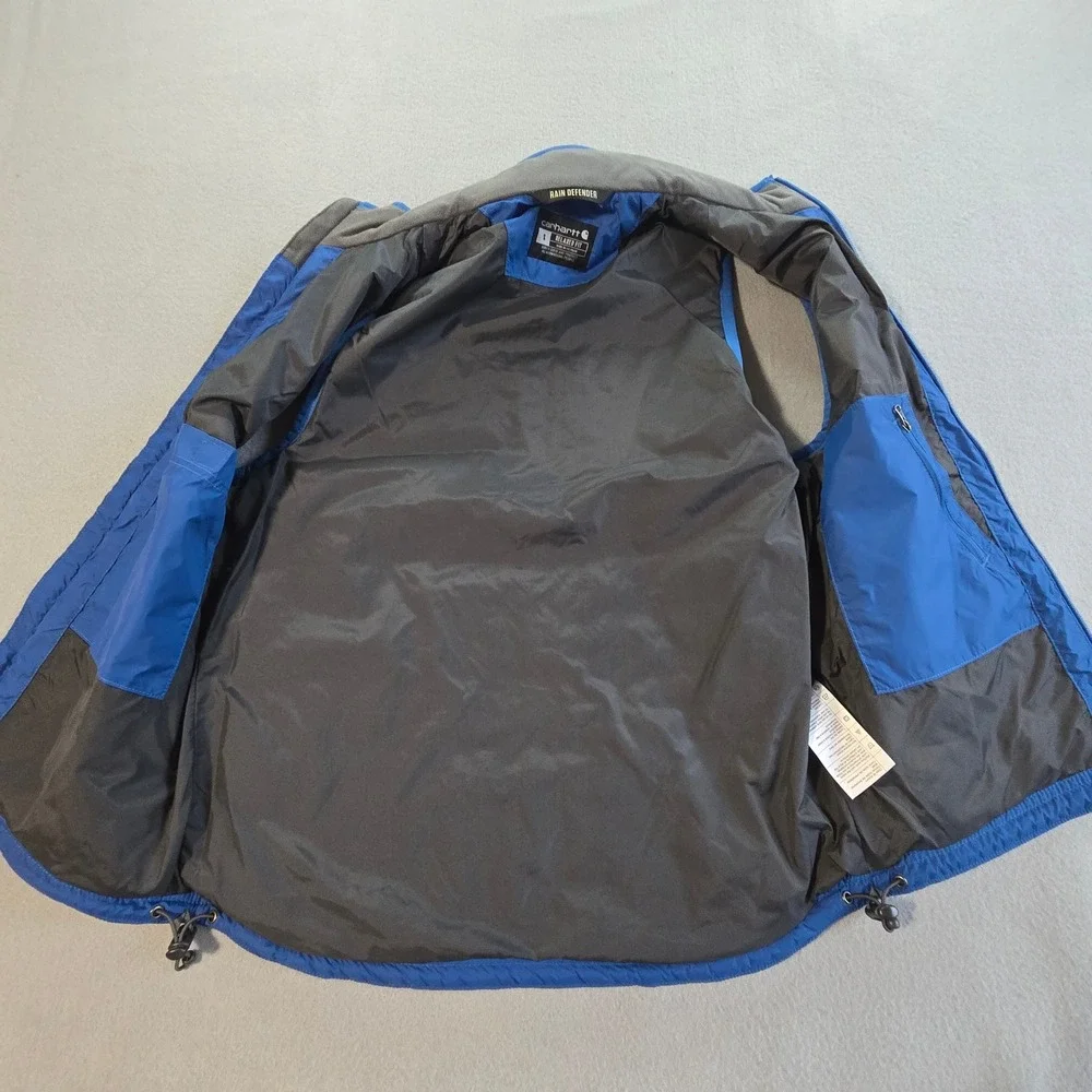 Carhartt Rain Defender Insulated Vest Mens Small Blue Relaxed Fit OV2286-M - Picture 4 of 9